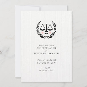 Invitación de Graduación en Facultad de Derecho