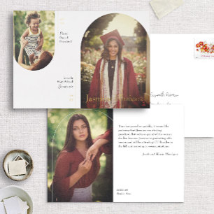 Invitación De Graduación Entonces/Ahora Del Arco D