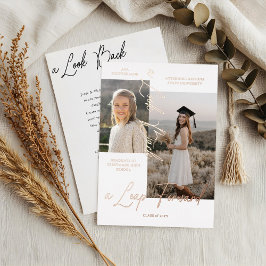 Invitación de graduación entonces y ahora de Colla