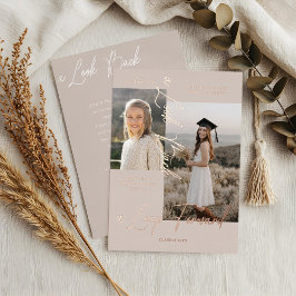 Invitación de graduación entonces y ahora de Colla