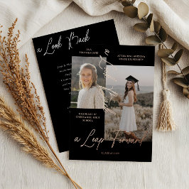 Invitación de graduación entonces y ahora de Colla