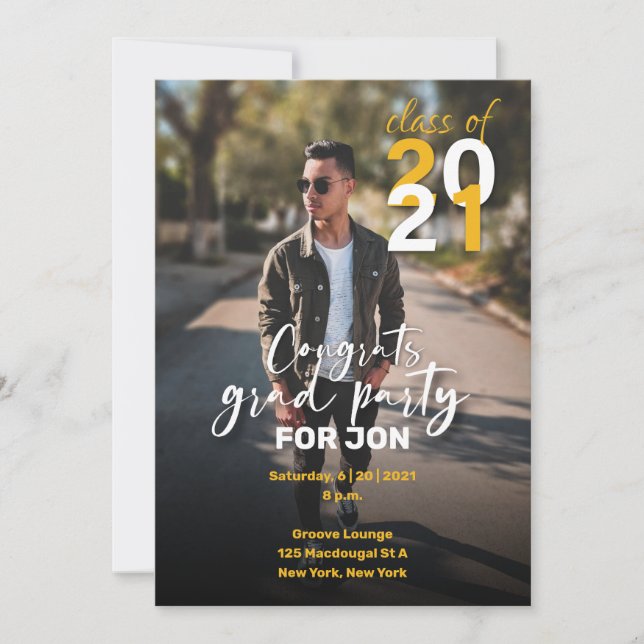 Invitación de graduación; Fiesta (Anverso)