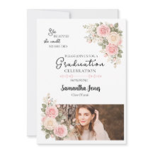 Invitación de Graduación Floral