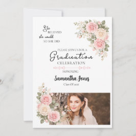 Invitación de Graduación Floral