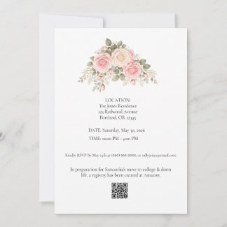 Invitación de Graduación Floral