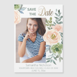 Invitación de graduación floral Save Date Photo