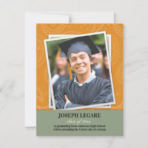 Invitación de Graduación Foto Paisleys