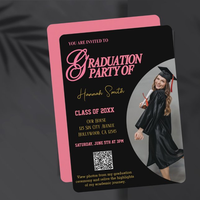 Invitación de Graduación, Foto Personalizada, Códi (Subido por el creador)