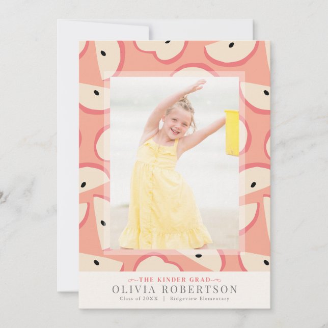 Invitación de graduación fotográfica de Chica de A (Anverso)