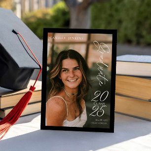 Invitación de graduación fotográfica de clase mode