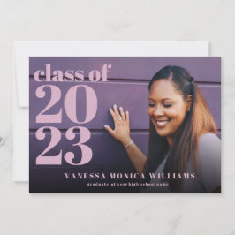 Invitación de graduación fotográfica de Lavender 2