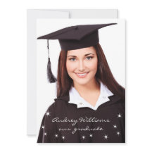 Invitación de graduación fotográfica de luces dest