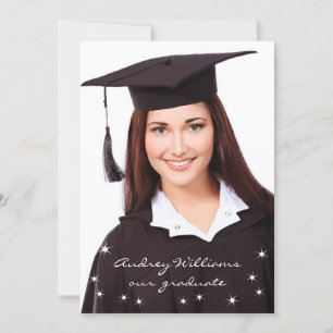 Invitación de graduación fotográfica de luces dest