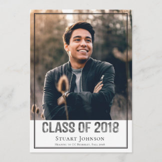 Invitación de graduación fotográfica de secundaria