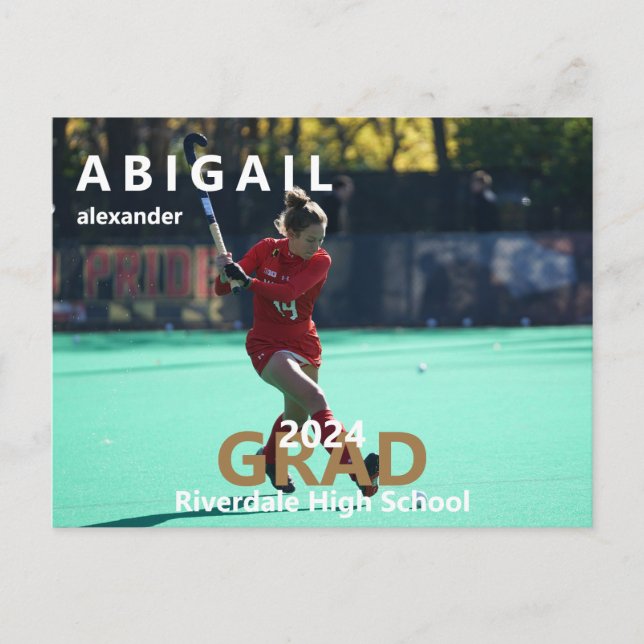 invitación de Graduación Fotográfica Lacrosse 2024 (Anverso)