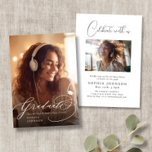 Invitación de graduación fotográfica moderna de ca
