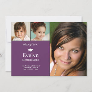 Invitación de graduación fotográfica Timeline 3