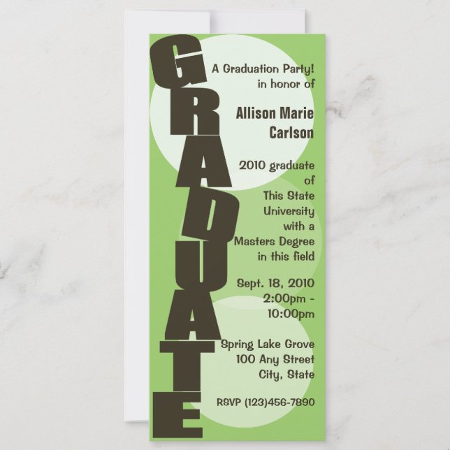 Invitación de graduación/ graduación (Anverso)