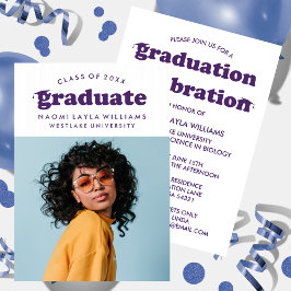 INVITACIÓN DE GRADUACIÓN | GRADUADO RETRO MODERNO 