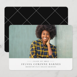 Invitación de graduación horizontal clásica simple