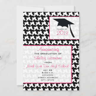 Invitación de graduación Houndstoth 2013