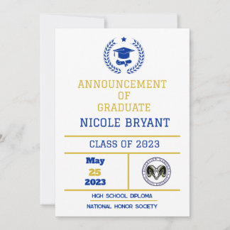 Invitación de graduación HS