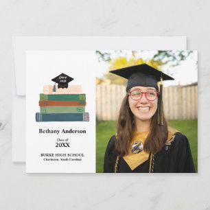 Invitación de Graduación Inteligente del Libro de 