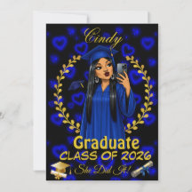 Invitación de Graduación Latina Clase de Evite Azu
