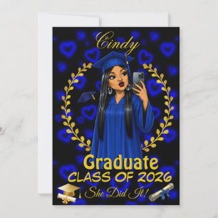 Invitación de Graduación Latina Clase de Evite Azu