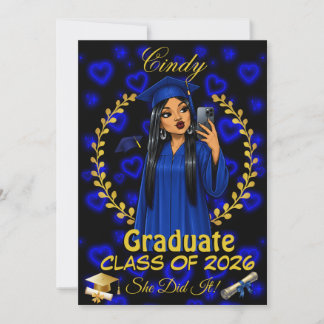 Invitación de Graduación Latina Clase de Evite Azu