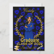 Invitación de Graduación Latina Clase de Evite Azu