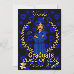 Invitación de Graduación Latina Clase de Evite Azu