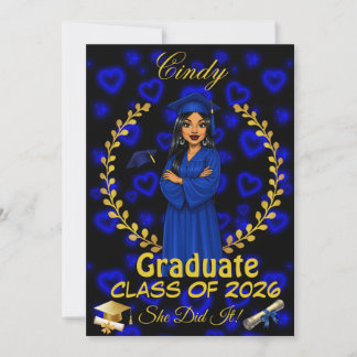 Invitación de Graduación Latina Clase de Evite Azu