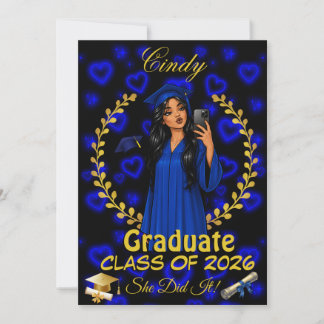 Invitación de Graduación Latina Clase de Evite Azu