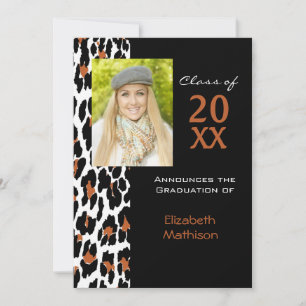 Invitación de graduación Leopard Foto Invitación