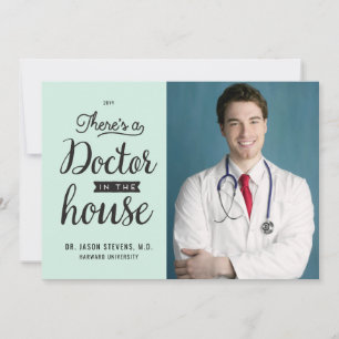 Invitación de graduación médica de Doctor en Casa