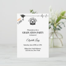 Invitación de Graduación Médica - Doctor y Enferme