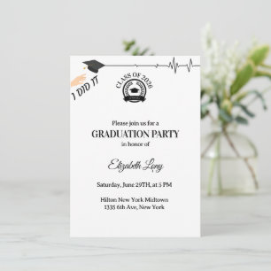 Invitación de Graduación Médica - Doctor y Enferme