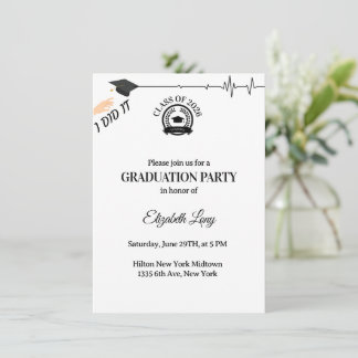 Invitación de Graduación Médica - Doctor y Enferme