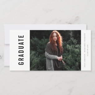 INVITACIÓN DE GRADUACIÓN MÍNIMA LIMPIA DE FOTOS