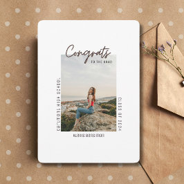 Invitación de graduación Minimalista de una sola f