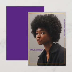 Invitación de graduación moderna de la frontera do