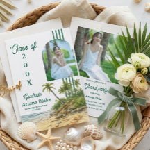 Invitación de graduación moderna estética de mar s