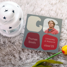 Invitación de graduación moderna fotográfica y for