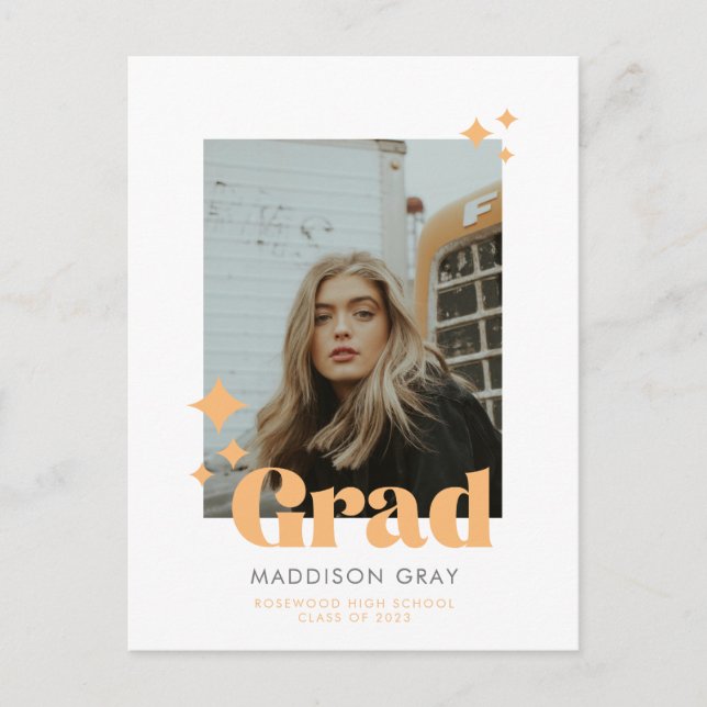 Invitación de graduación moderna Invitación a la c (Anverso)