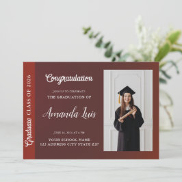 Invitación de graduación moderna y elegante