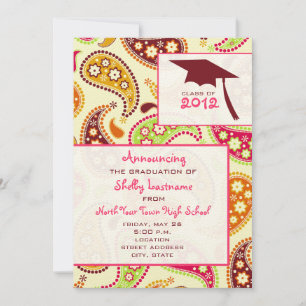Invitación de graduación Paisley 2012