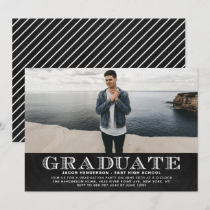 Invitación de graduación para fiesta con foto de p