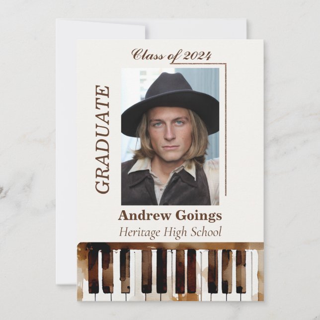 Invitación de graduación para Música Mayor (Anverso)