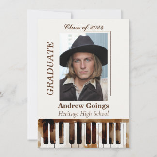 Invitación de graduación para Música Mayor